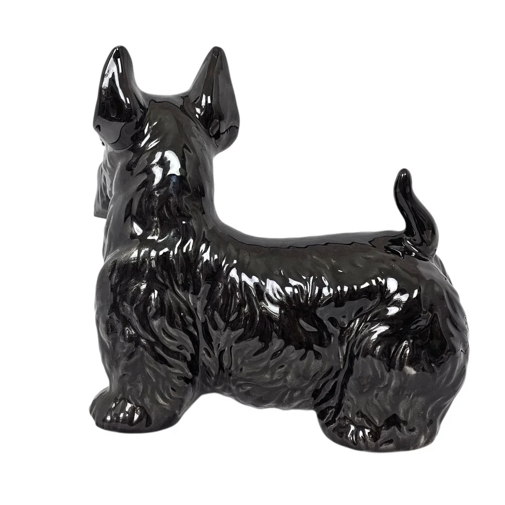Vintage‎ Mid Century Scottish Terrier Figurine Large Ceramic Decor Scottie Dog